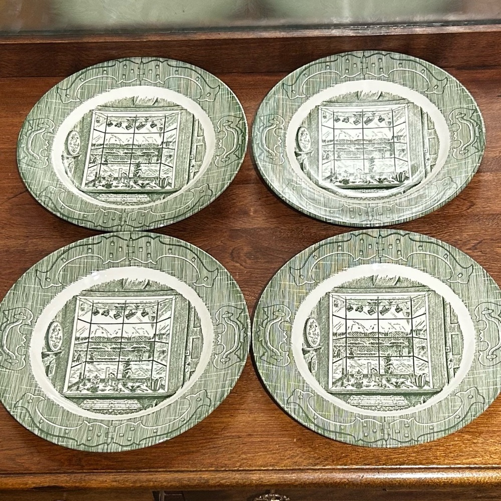 💥 Vintage Royal China - The Old Curiosity Shop - Plates - approx 9in - Set of 4